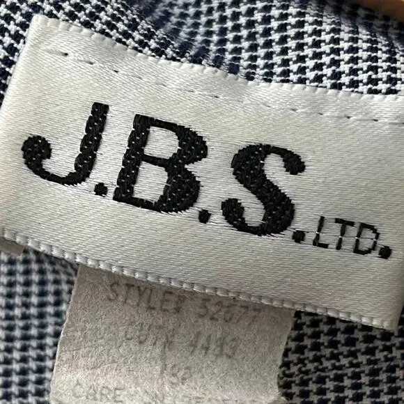 Vtg Midi Dress Classic Prairie Cottagecore Houndstooth Button Front Slip Women M - Picture 10 of 13